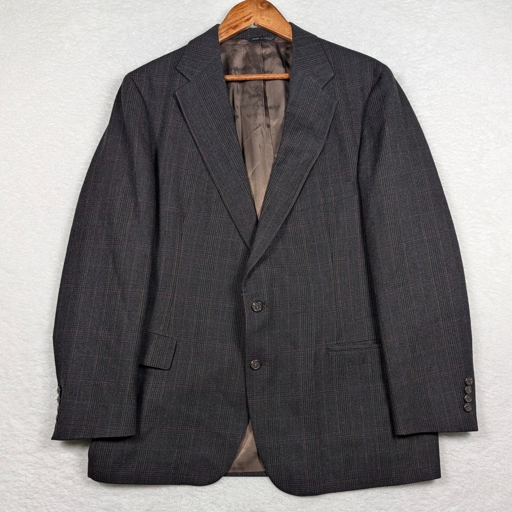 Vintage Polo University Club Ralph Lauren Blazer Mens 42R Glen Plaid Wool USA - Picture 5 of 11